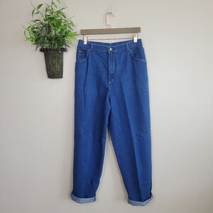 70s Vintage Ultra High Rise Waist Medium Wash Tapered Leg Scovill Mom Jeans 4